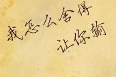 《你怎么舍得我心碎》(李佳颖演唱)的文本歌词及LRC歌词