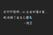《我一个人就好》(韦海涛演唱)的文本歌词及LRC歌词