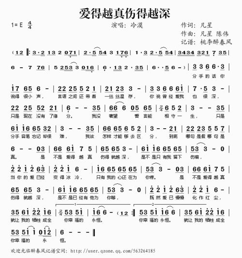 《爱得真  伤的深》(陈瑞)歌词555uuu下载